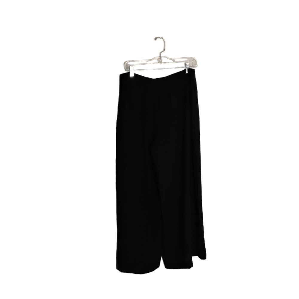 Abercrombie & Fitch Women's Black Ultra Wide Leg Pull-On Flowy Pant. Size L
